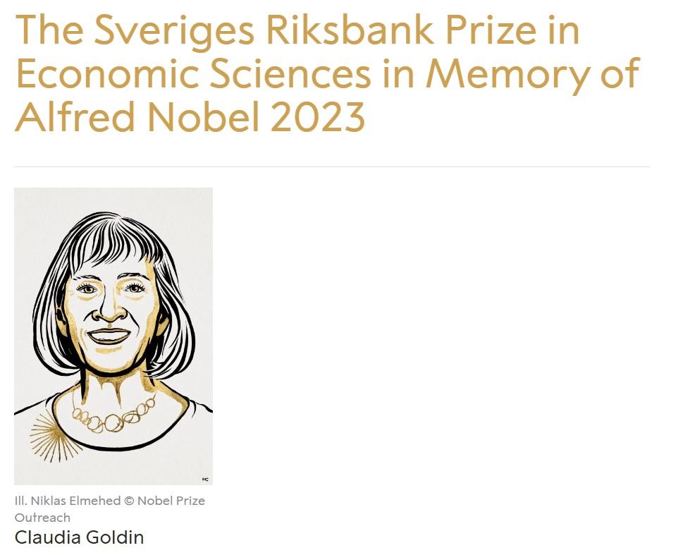 Nobel Prize 2023 in Economic Sciences Awarded to Claudia Goldin