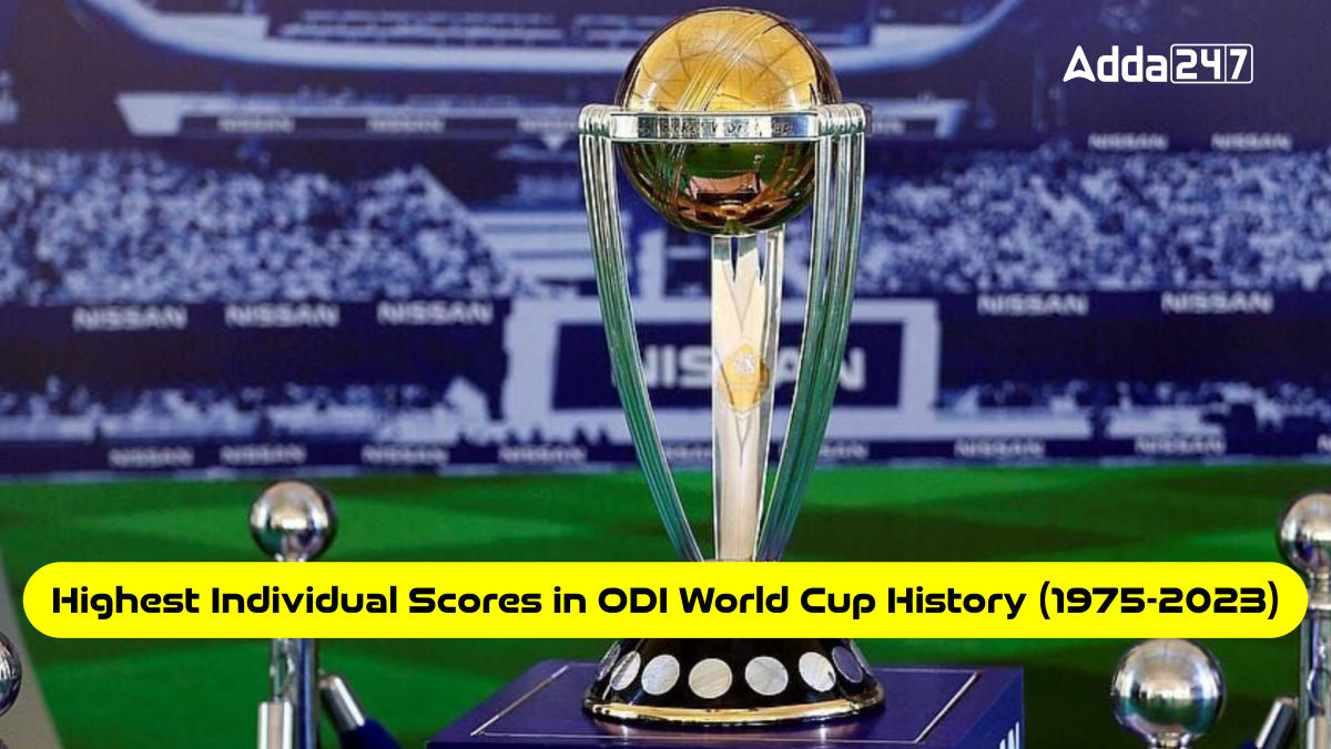 Highest Individual Scores in ODI World Cup History (1975-2023)