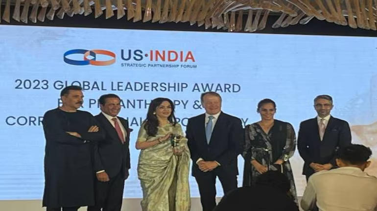 Nita Ambani Receives USISPF Global Leadership Award for Philanthropy and Corporate Social Responsibility