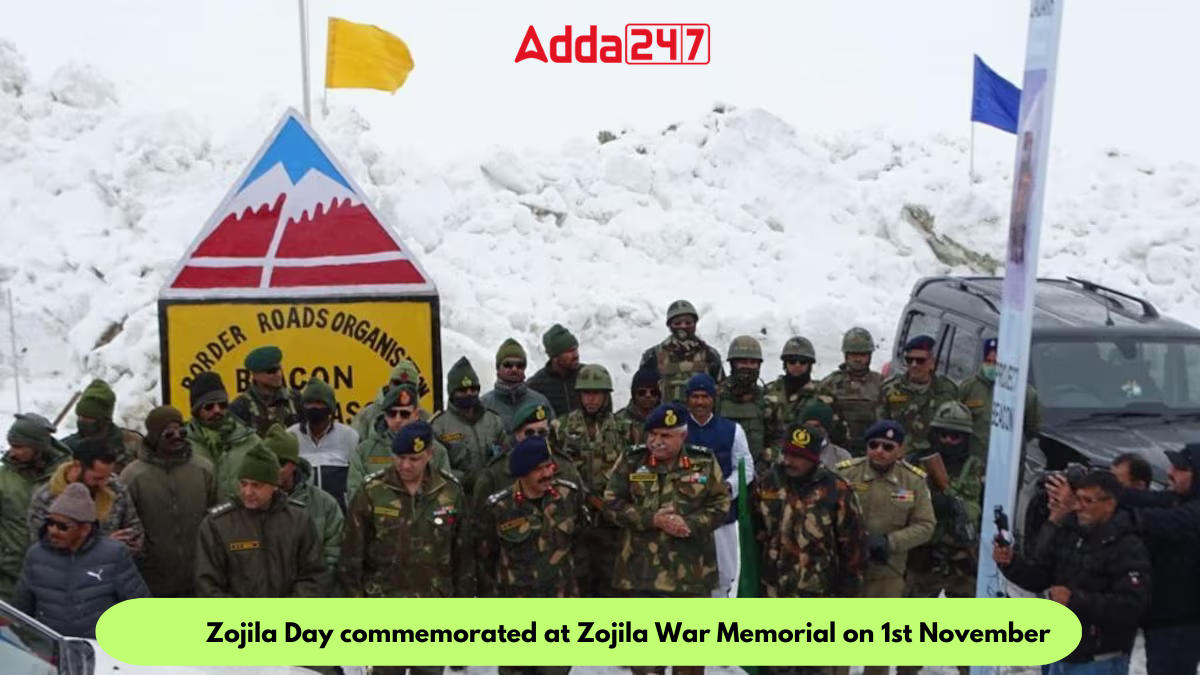 Zojila Day commemorated at Zojila War Memorial on 1st November