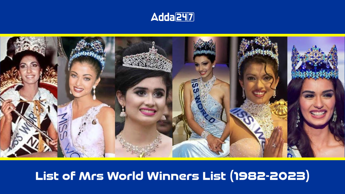 List of Mrs. World Winners List (1982-2023)
