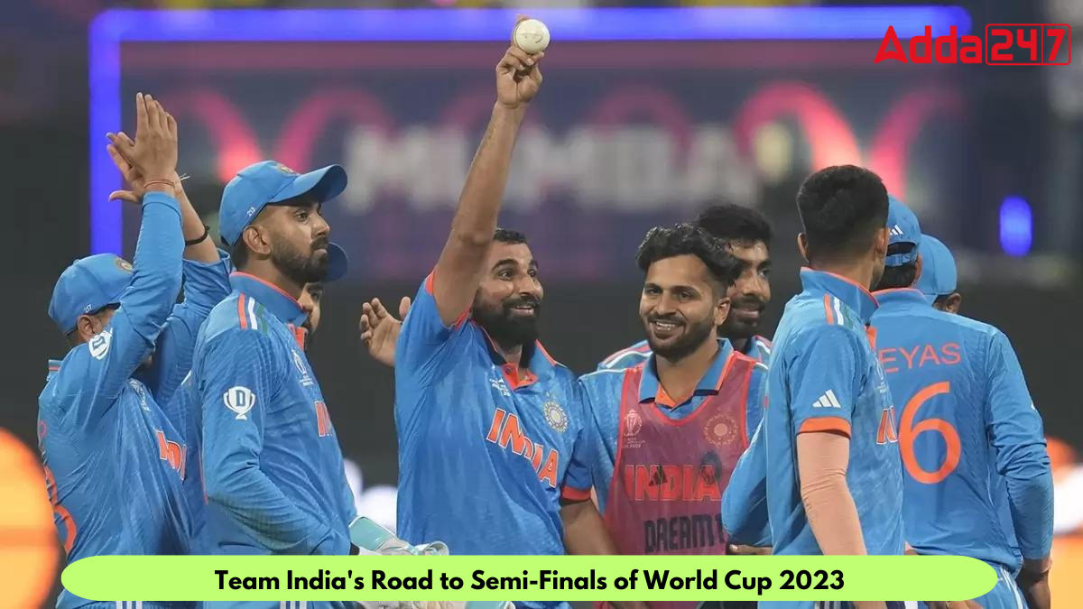 Team India's Road to Semi-Finals of World Cup 2023