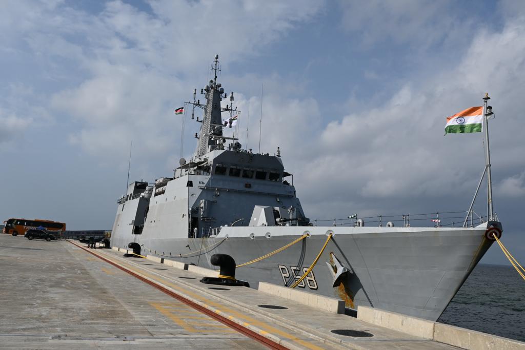 Indian Naval Ship Sumedha Makes Inaugural Arrival at Port Lamu, Kenya