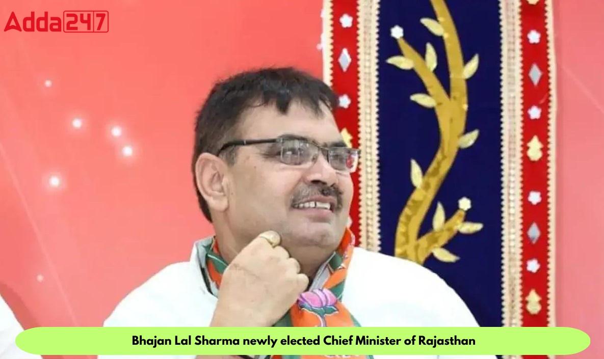 Bhajan Lal Sharma newly elected Chief Minister of Rajasthan