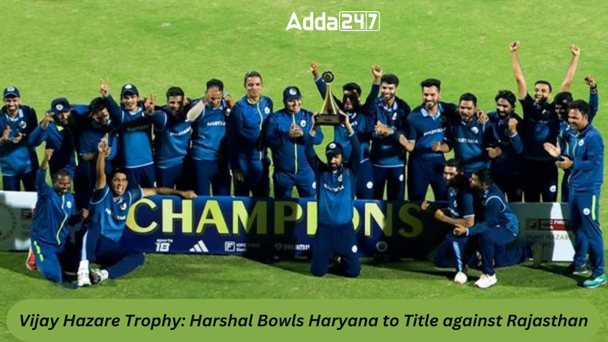 Vijay Hazare Trophy: Harshal Bowls Haryana to Title against Rajasthan