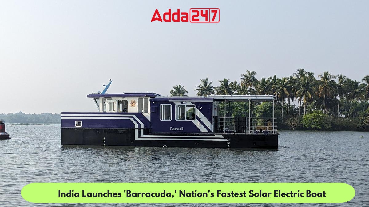 India Launches 'Barracuda,' Nation's Fastest Solar Electric Boat