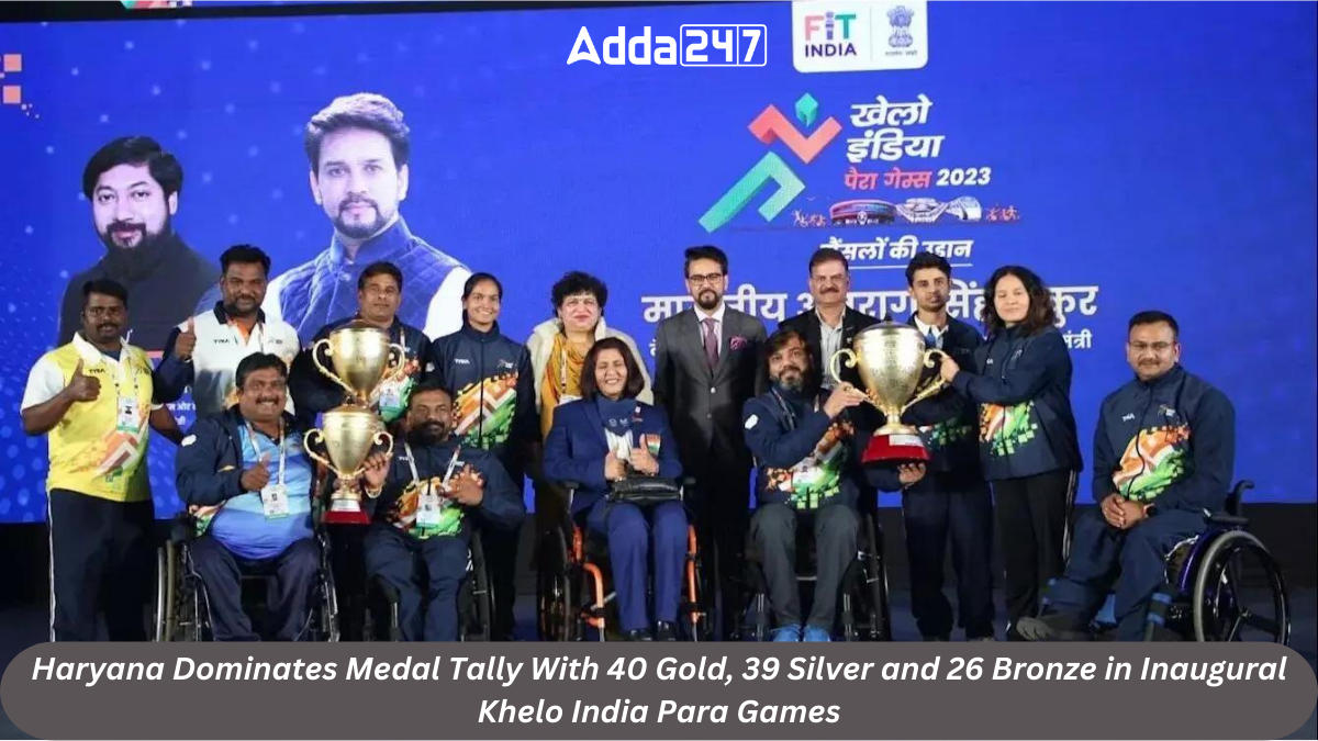 Haryana Dominates Medal Tally With 40 Gold, 39 Silver and 26 Bronze in Inaugural Khelo India Para Games