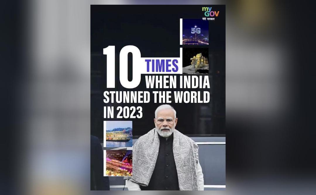India's Govt Unveils Video: 10 Extraordinary Moments That Have Global Impact In 2023
