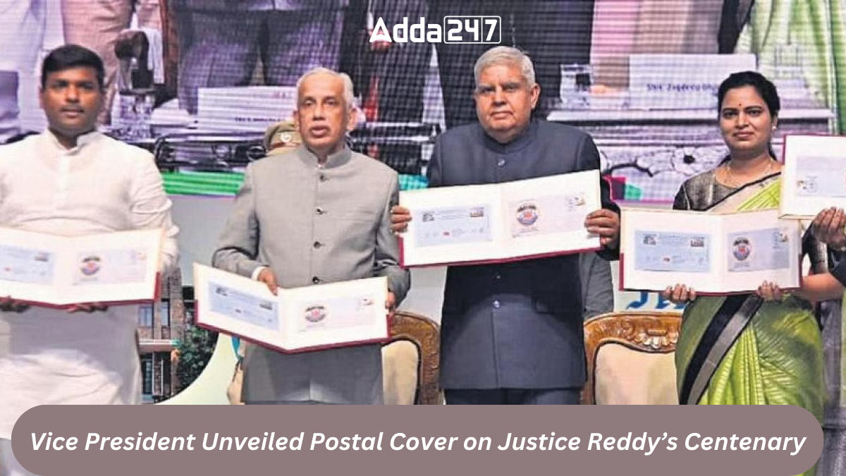 Vice President Unveiled Postal Cover on Justice Reddy’s Centenary