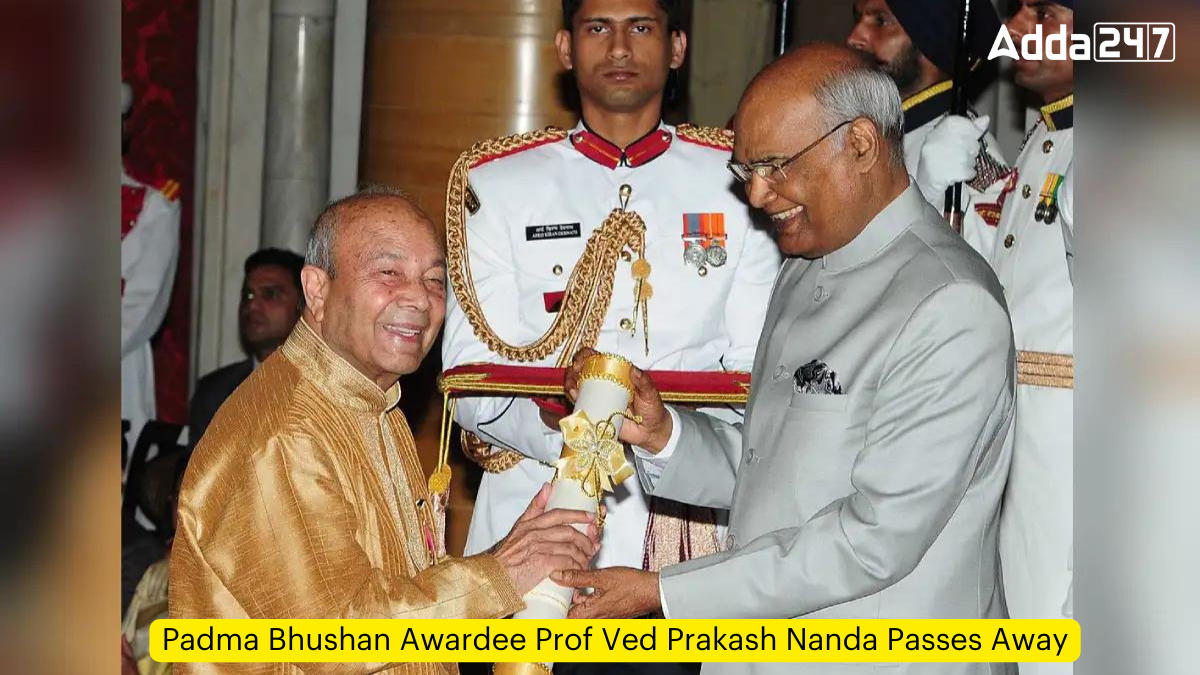 Padma Bhushan Awardee Prof Ved Prakash Nanda Passes Away