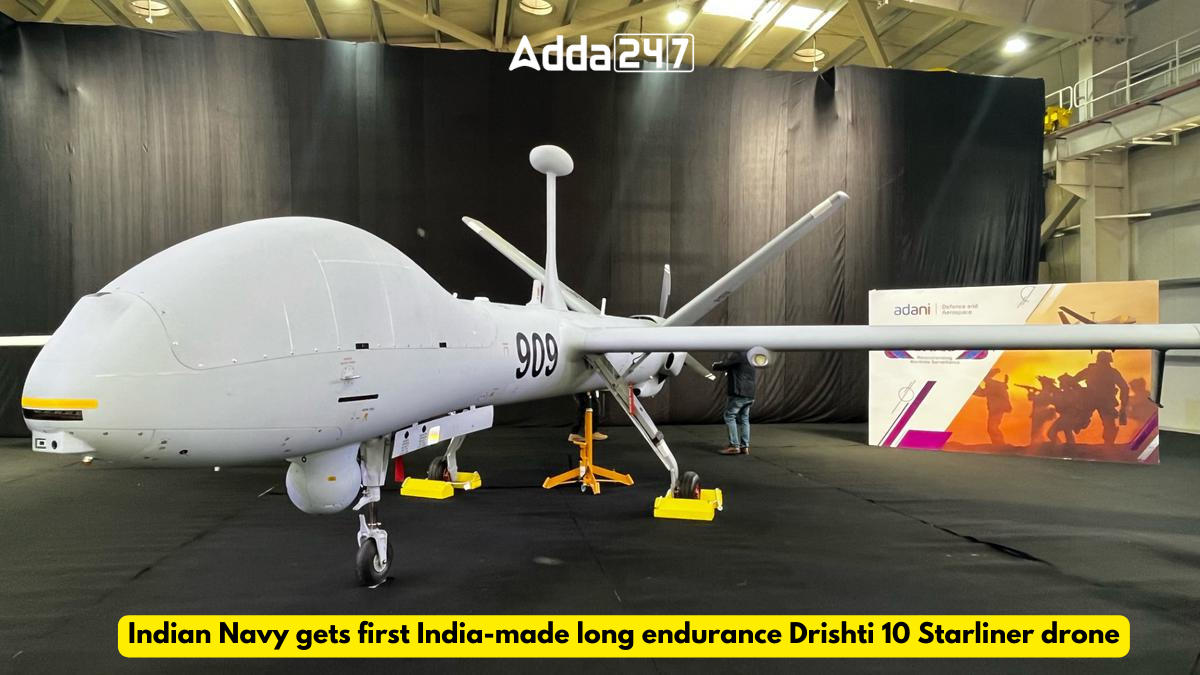 Indian Navy gets first India-made long endurance Drishti 10 Starliner drone