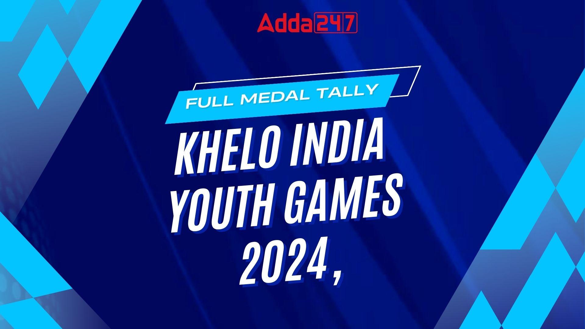 Khelo India Youth Games 2024, Full Medal Tally