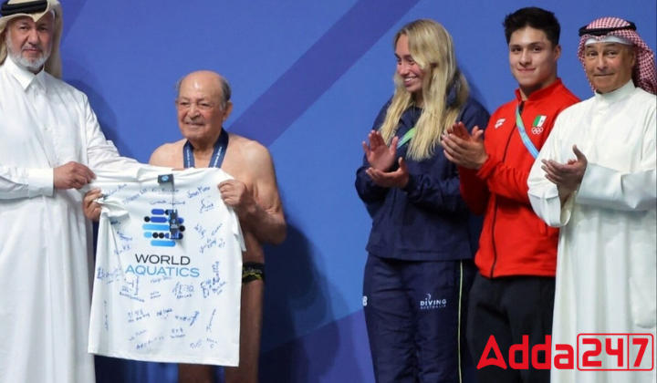 100-Year-Old Diver Performs At The 2024 World Championships In Doha