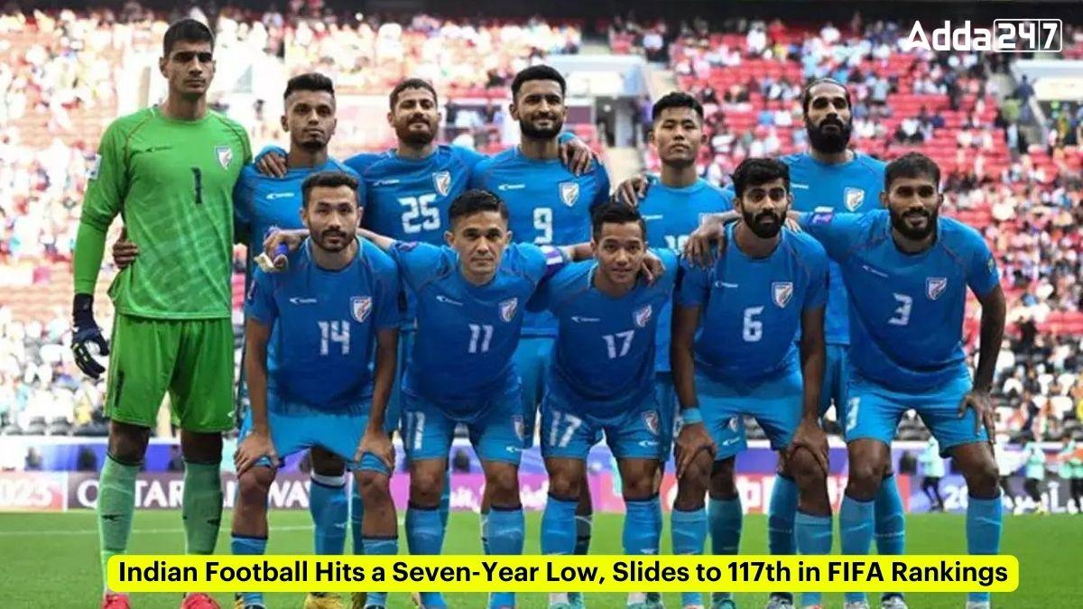 Indian Football Hits a Seven-Year Low, Slides to 117th in FIFA Rankings