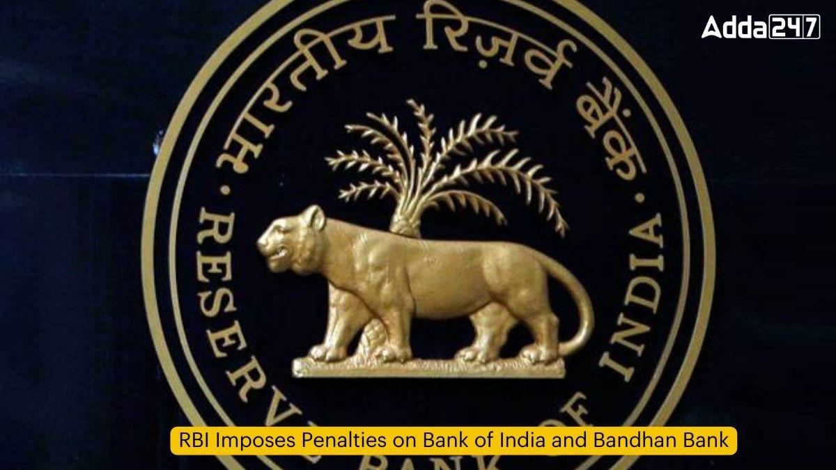 RBI Imposes Penalties on Bank of India and Bandhan Bank