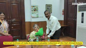 National Archives of India Acquires Invaluable Collection of Shri Rafi Ahmad Kidwai