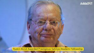 Ruskin Bond Awarded Prestigious Sahitya Akademi Fellowship