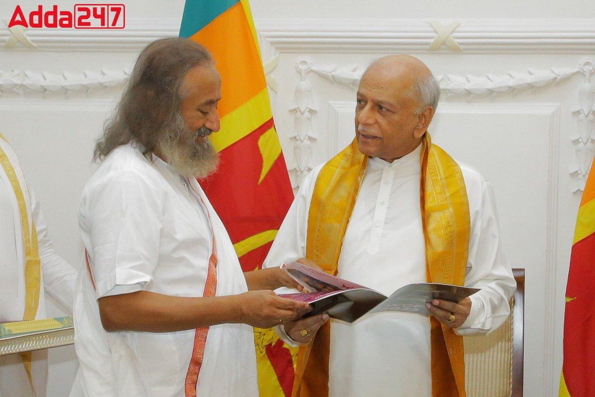 Sri Sri Ravi Shankar Receives First Stamp Commemorating 200 Years of Indian Origin Tamils in Sri Lanka