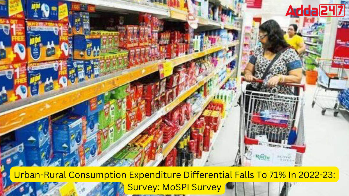 Urban-Rural Consumption Expenditure Differential Falls To 71% In 2022-23: Survey: MoSPI Survey