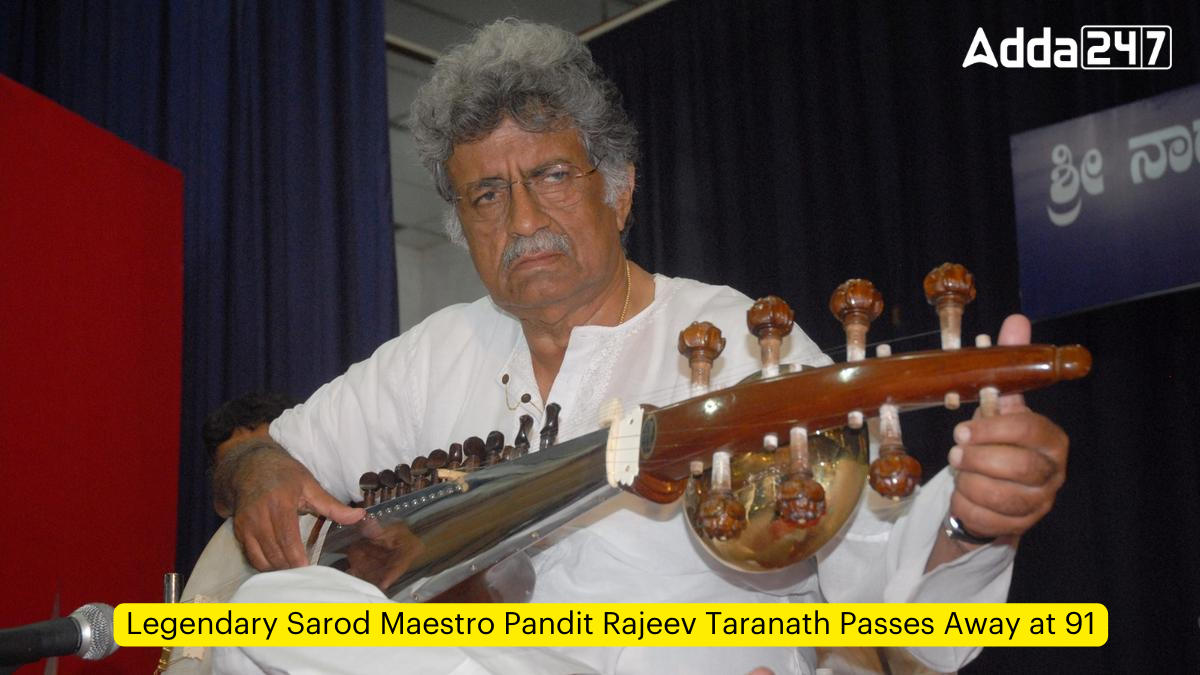 Legendary Sarod Maestro Pandit Rajeev Taranath Passes Away at 91