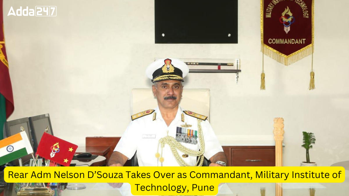 Rear Adm Nelson D’Souza Takes Over as Commandant, Military Institute of Technology, Pune