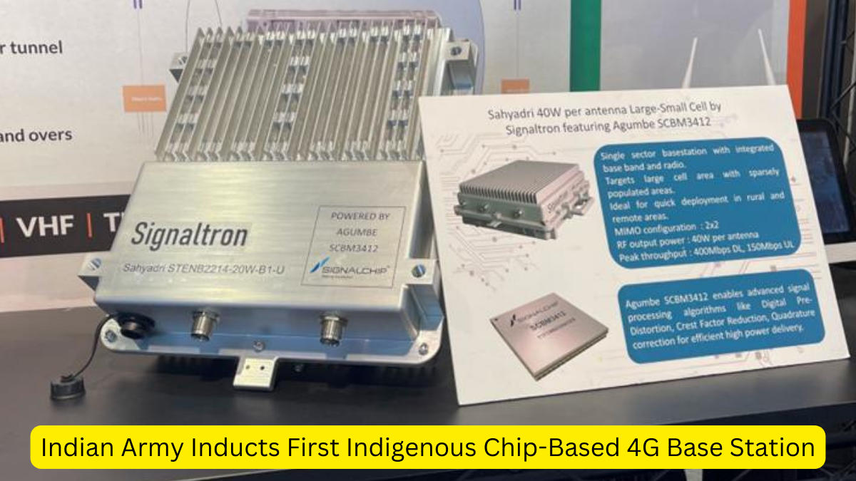 Indian Army Inducts First Indigenous Chip-Based 4G Base Station