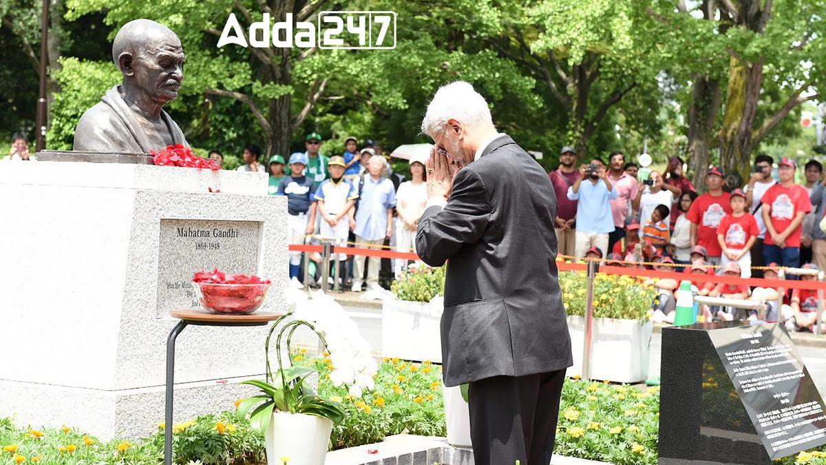 EAM Jaishankar Unveils Bust of Mahatma Gandhi in Tokyo