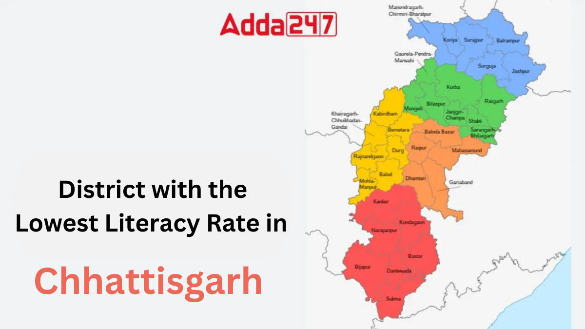 District with the Lowest Literacy Rate in Chhattisgarh