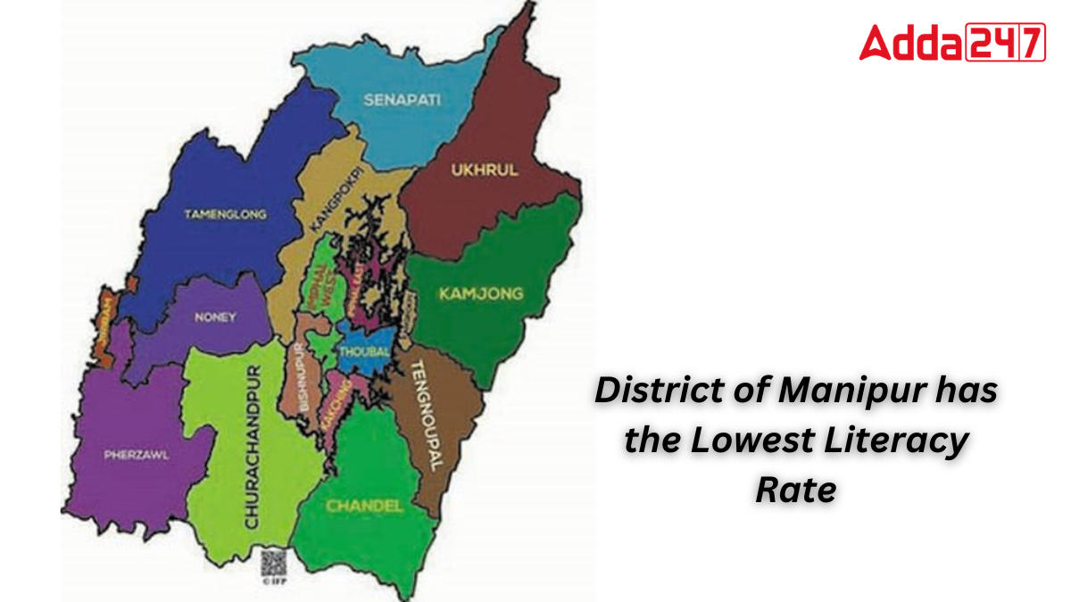 District of Manipur has the Lowest Literacy Rate