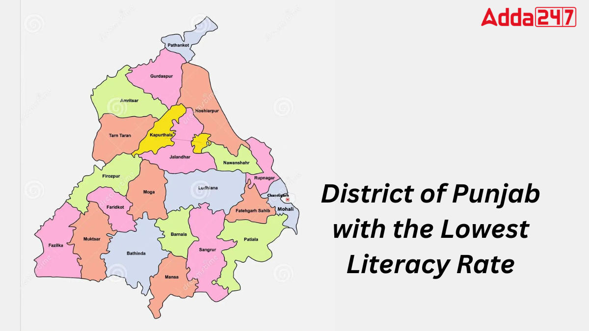 District of Punjab with the Lowest Literacy Rate