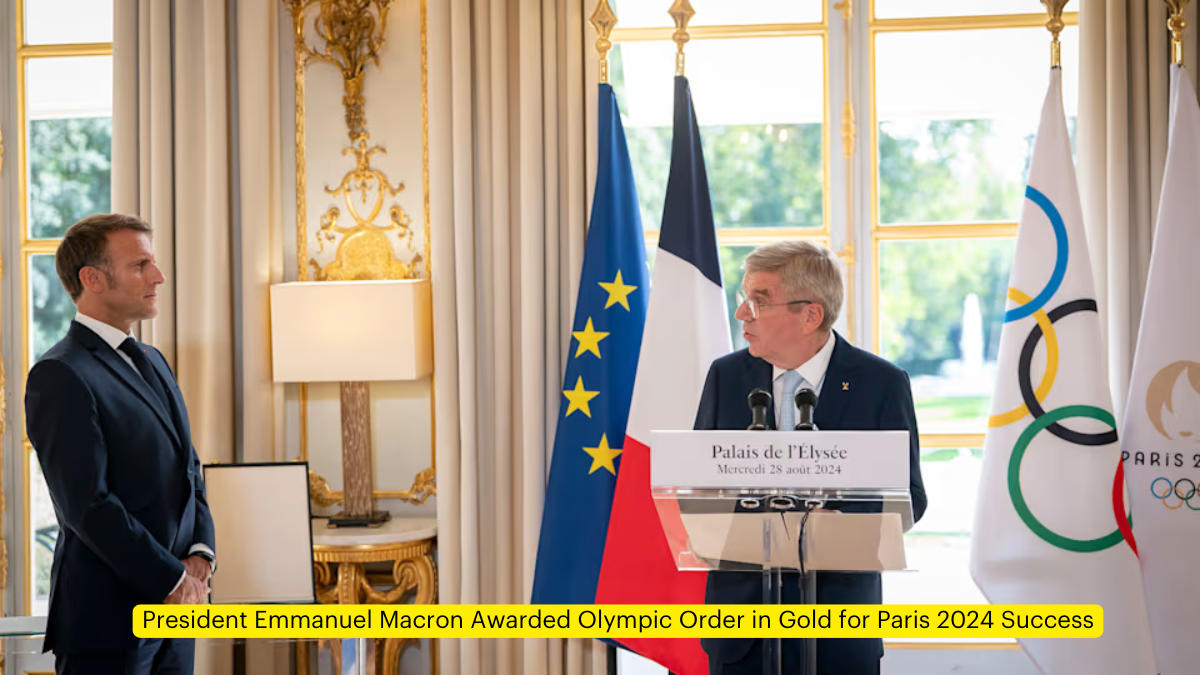 President Emmanuel Macron Awarded Olympic Order in Gold for Paris 2024 Success