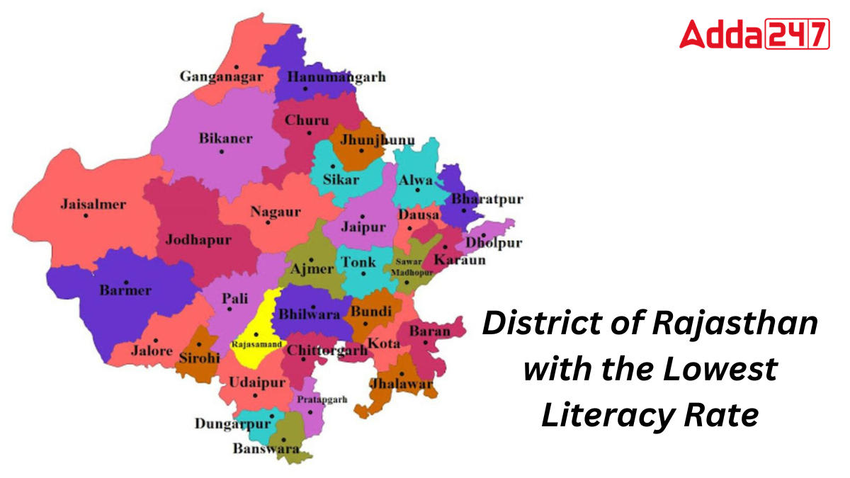 District of Rajasthan with the Lowest Literacy Rate