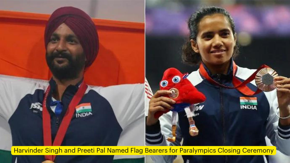 Harvinder Singh and Preeti Pal Named Flag Bearers for Paralympics Closing Ceremony