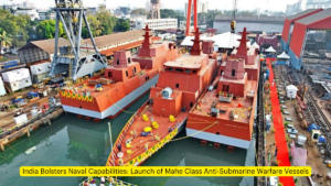 India Bolsters Naval Capabilities: Launch of Mahe Class Anti-Submarine Warfare Vessels