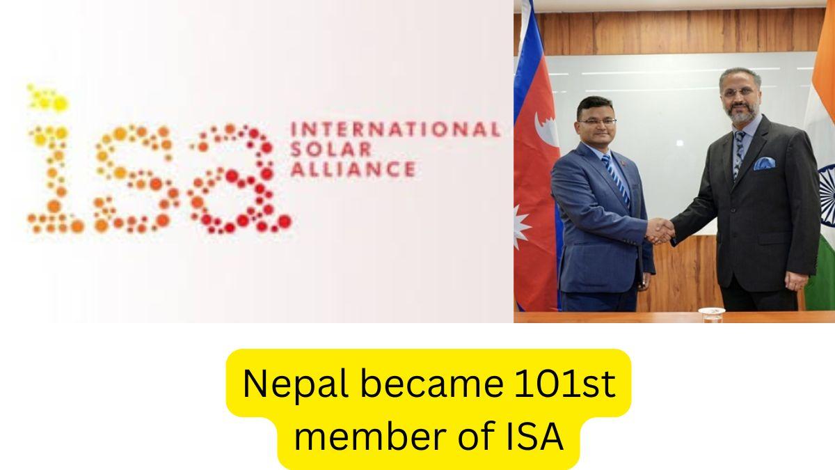 Nepal became 101st member of ISA