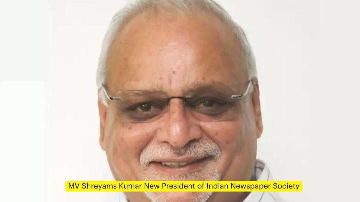 MV Shreyams Kumar New President of Indian Newspaper Society