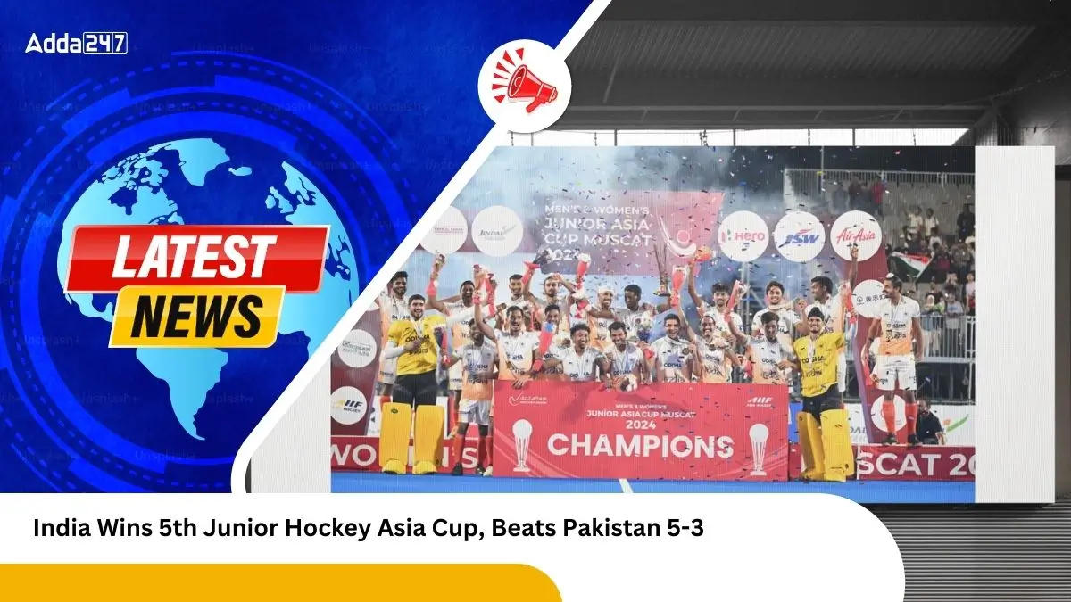 India Wins 5th Junior Hockey Asia Cup, Beats Pakistan 5-3