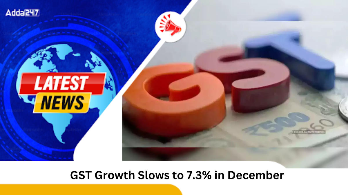 GST Growth Slows to 7.3% in December