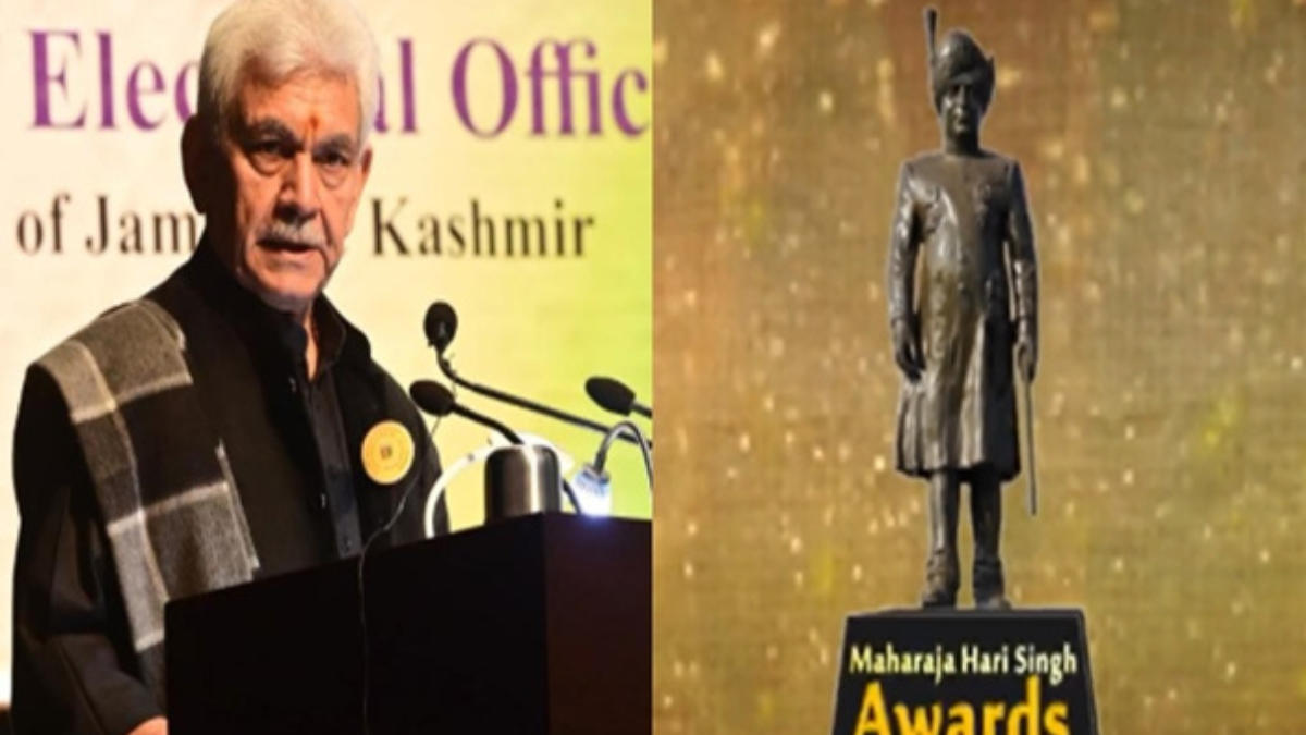 Lieutenant Governor Manoj Sinha Honored with Maharaja Hari Singh Award