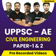 UPPSC-AE Batch for ASSISTANT ENGINEER – Civil 2.0 | Complete Pre Recorded Class | Bilingual (Hinglish) by Adda247