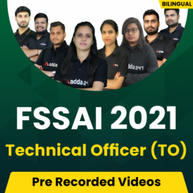 FSSAI 2021 | Technical Officer (TO) | Pre Recorded Videos | Bilingual (Hinglish)