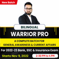 Warrior Pro  A Complete Batch for General Awareness & Current Affairs | For 2022-23 Bank, SSC & Insurance Exam | Recorded Videos + Live Classes By  Adda247