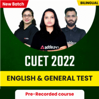 CUET 2022 Live Classes | English Language & General Test | Bilingual | Pre-Recorded Videos By Adda247