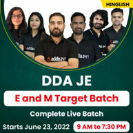 DDA JE E and M Target Batch (Tech + Non-Tech) | Bilingual | Online Live Classes By Adda247