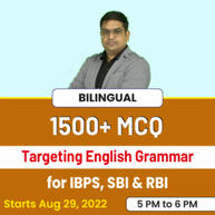 1500+ MCQ | Targeting English Grammar for IBPS, SBI & RBI | Live Classes By Adda247