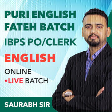 Puri English Fateh Batch For IBPS PO/ Clerk By Saurabh Sir (Online Live Classes) | Latest Hindi Banking jobs_3.1