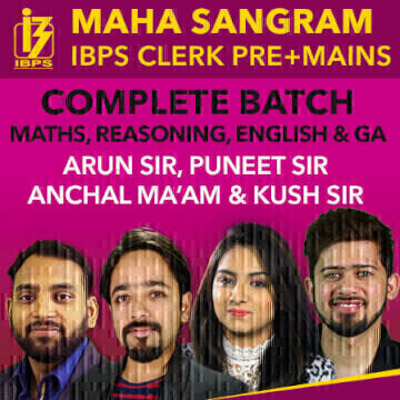 MAHA SANGRAM IBPS Clerk Pre+Mains Complete Batch (Maths, Reasoning, English & GA): 50 Seats Extended | Latest Hindi Banking jobs_3.1