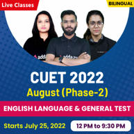 CUET 2022 | August (Phase 2) Masterclasses Batch | English Language and General Test | Online Live Classes By Adda247