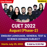 CUET 2022 | August (Phase 2) Masterclasses Batch | English Language, General Test & Science Domain Subjects | Online Live Classes By Adda247