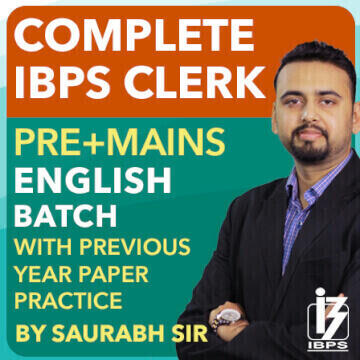 Complete IBPS Clerk Pre+Mains English Batch With Previous Year Paper Practice by Saurabh Sir (Live Class) | 50 Seats Extend!! |_3.1